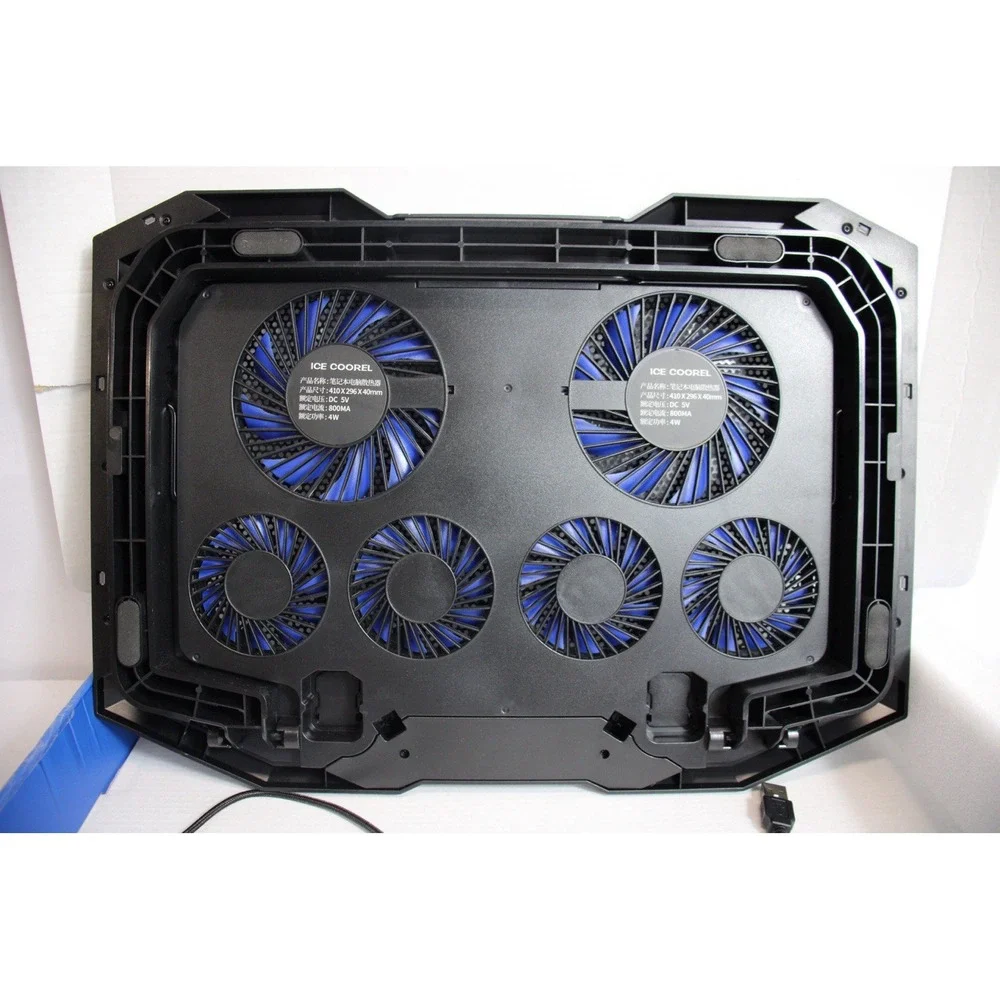 ICE COOREL Gaming Laptop Cooling Pad 15-17.3 Inch RGB Cooler Pad with 6 Fans
